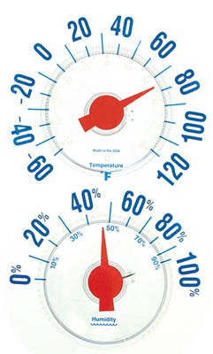 Electron Opt Thermometer, Optixweatherstation ™ II, Use to Measure Outdoor Temperature and Humidity, Analog Display, Mounted – WS-11