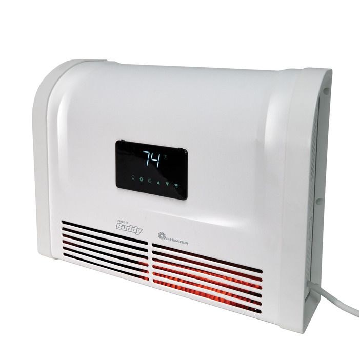 Enerco Tech Space Heater, Buddy® MHBEW150FATRW, Indoor Use, Electric, Wall Mount, 5118 Btu Per Hour – F236330