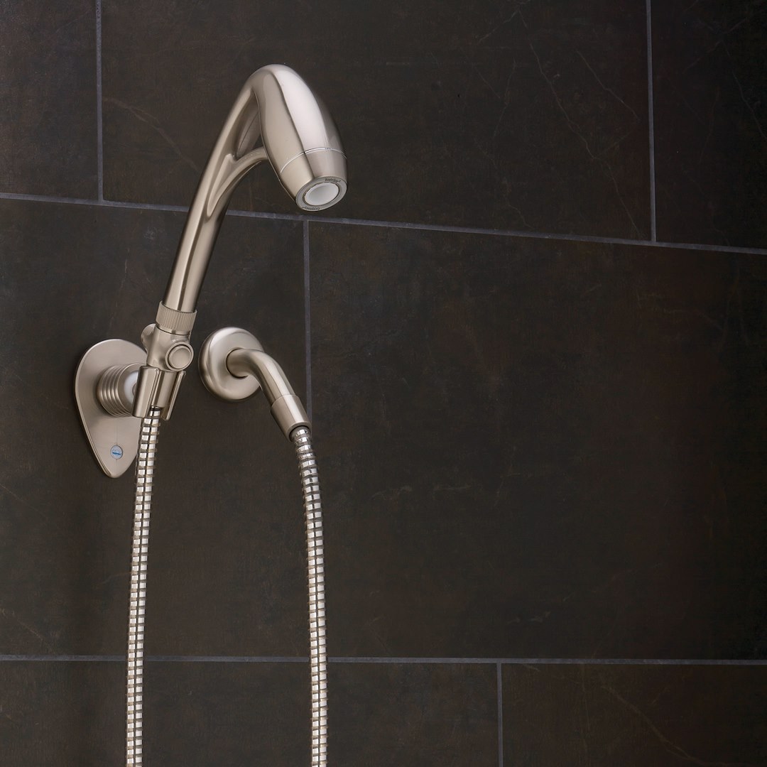 Etl Shower Head, Bodyspa ®, Hand Held with 60 Inch Hose, With 2 Function Spray Settings, With Shut Off Valve, 2 Inch Outer Diameter – 26488