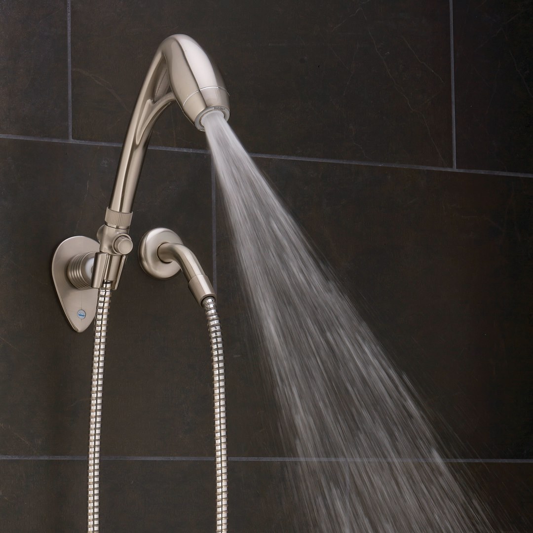 Etl Shower Head, Bodyspa ®, Hand Held with 60 Inch Hose, With 2 Function Spray Settings, With Shut Off Valve, 2 Inch Outer Diameter – 26488