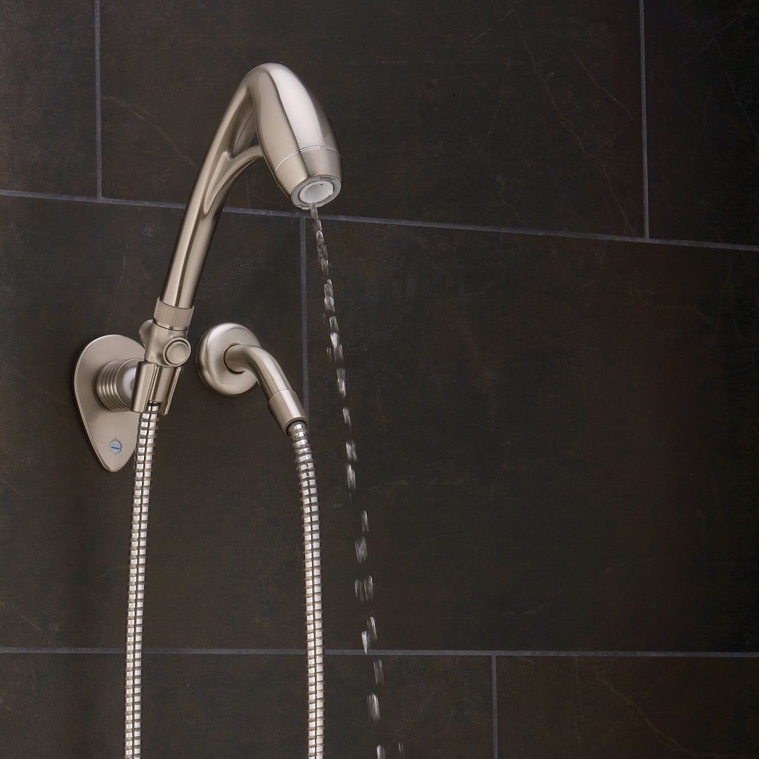 Etl Shower Head, Bodyspa ®, Hand Held with 60 Inch Hose, With 2 Function Spray Settings, With Shut Off Valve, 2 Inch Outer Diameter – 26488