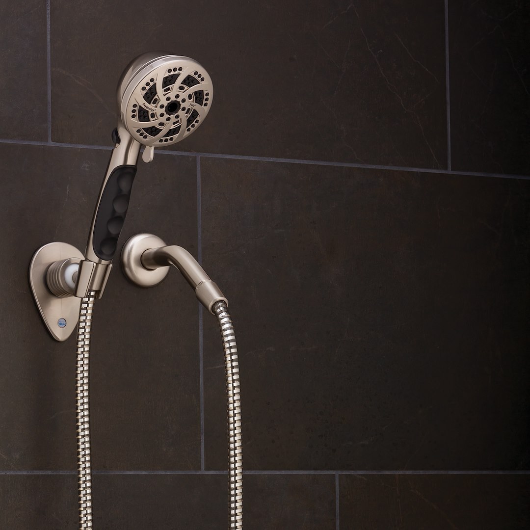 Etl Shower Head, Fury ™, Hand Held with 72 Inch Hose, With 5 Function Spray Settings, With Shut Off Valve, 3-3/4 Inch Outer Diameter – 92489