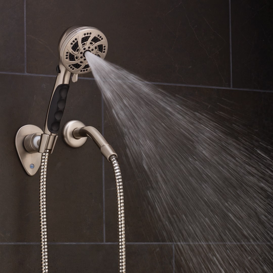 Etl Shower Head, Fury ™, Hand Held with 72 Inch Hose, With 5 Function Spray Settings, With Shut Off Valve, 3-3/4 Inch Outer Diameter – 92489