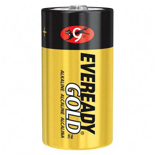 Prim Source Flashlight Battery, Gold ™, Use with Remotes/ Radios/ Calculators and Motor Driven Toys, C-Type Alkaline Battery, 1.5 Volt – A93BP-2
