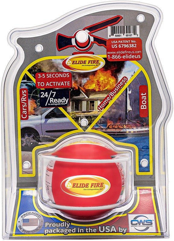 Elide Fire Fire Extinguisher, Rated for A/B/C Type Fires, Mono Ammonium Phosphate Dry Chemical Agent, Not U S Coast Guard Approved – ELY4