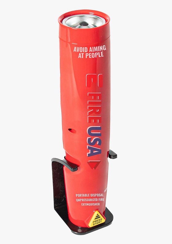 E Fire USA Fire Extinguisher, Rated for A/B/C Type Fires, Portable 1 Pound Weight, Red, With Mounting Bracket, Without Gauge, 10 Inch IN Length – PF1