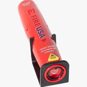 E Fire USA Fire Extinguisher, Rated for A/B/C Type Fires, Portable 1 Pound Weight, Red, With Mounting Bracket, Without Gauge, 10 Inch IN Length – PF1