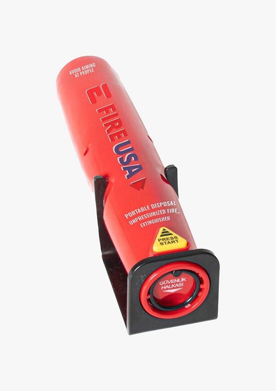E Fire USA Fire Extinguisher, Rated for A/B/C Type Fires, Portable 1 Pound Weight, Red, With Mounting Bracket, Without Gauge, 10 Inch IN Length – PF1