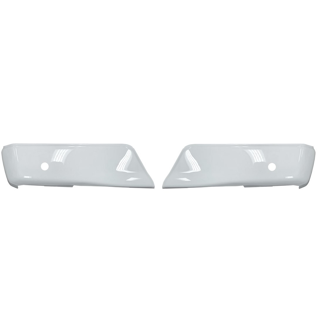 Ecoological Bumper Cover, Bumpershellz ™, Plain, Without Light Cutouts, ABS Plastic, Gloss White, With Sensor Holes – DF3010