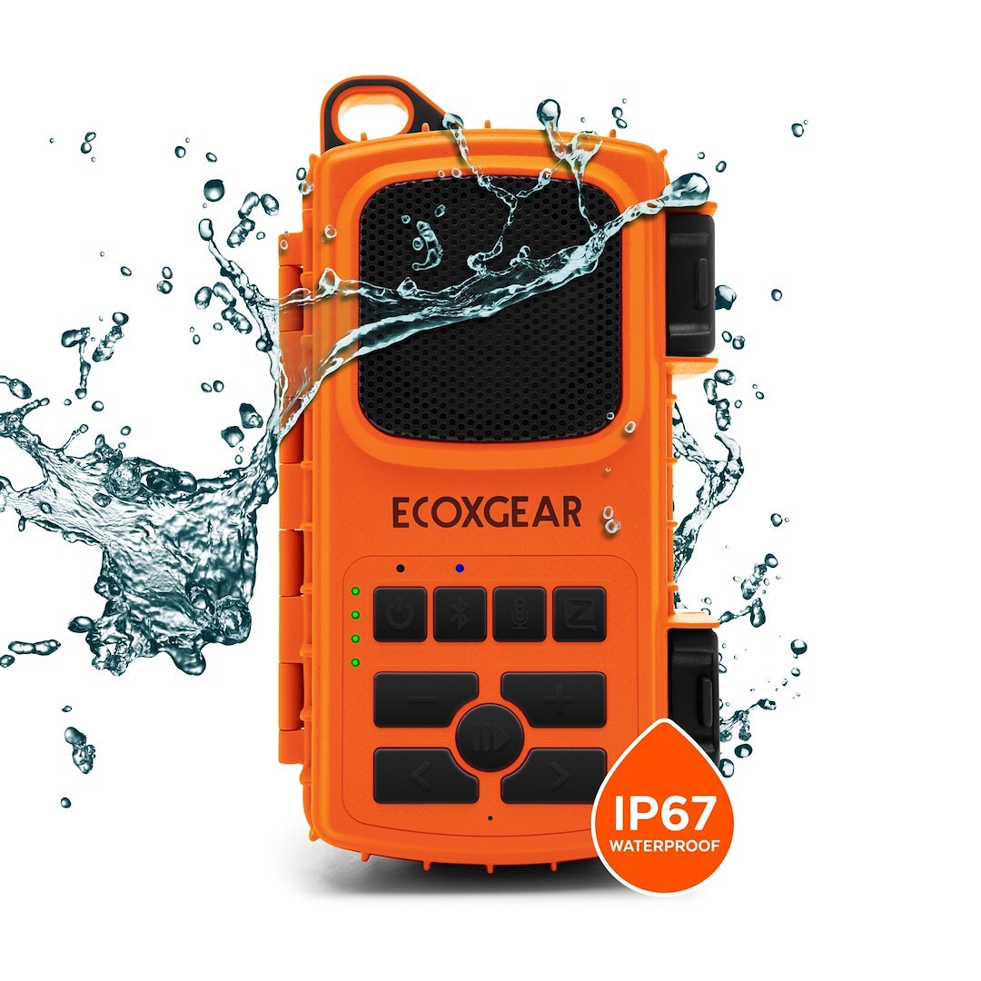 Ecoxgear Speaker, Ecoextreme 2, 10.1 Inch Length X 5-1/2 Inch Width X 2 Inch Depth, Bluetooth 5.0, 15 Watts, 15 Hours Play Time, Orange – GDI-EX3W200