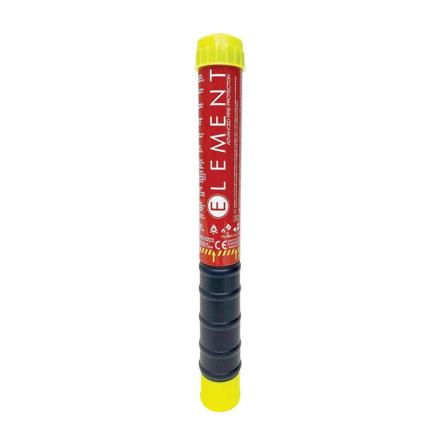 Element Fire Extinguisher, E50, Gaseous Extinguishing Agent, Ce/ Rina Approved, Aluminum/ Plastic, Red with Black Handle – 40050