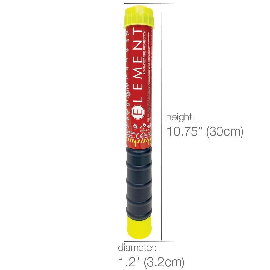 Element Fire Extinguisher, E50, Gaseous Extinguishing Agent, Ce/ Rina Approved, Aluminum/ Plastic, Red with Black Handle – 40050