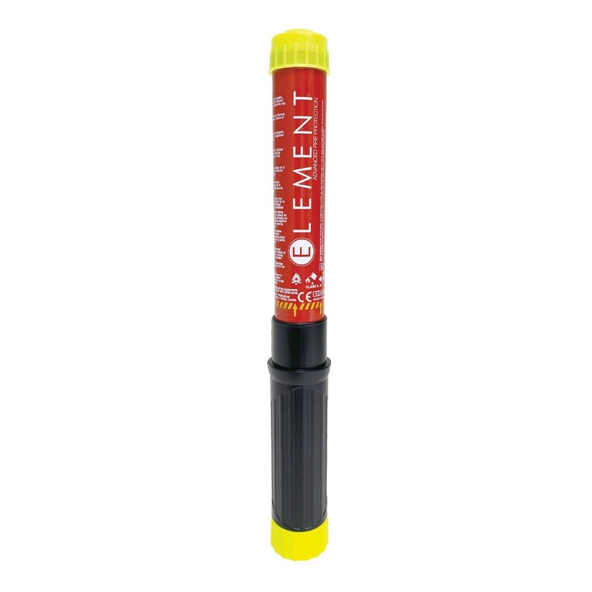 Element Fire Extinguisher, E100, Gaseous Extinguishing Agent, Ce/ Rina Approved, Aluminum/ Plastic, Red with Black Handle – 40100