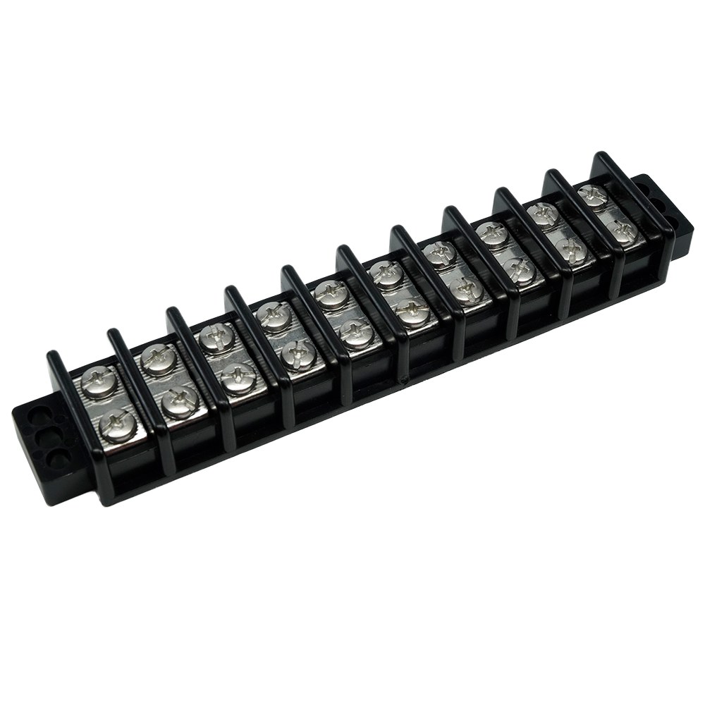 Egis Mobile Wire Terminal Block, 10 Circuit, Tin Plated Copper Connector, 30 Amp, 240 Volt AC/DC, 6.6 Inch Length X 1.3 Inch Width Wire – 2230-10