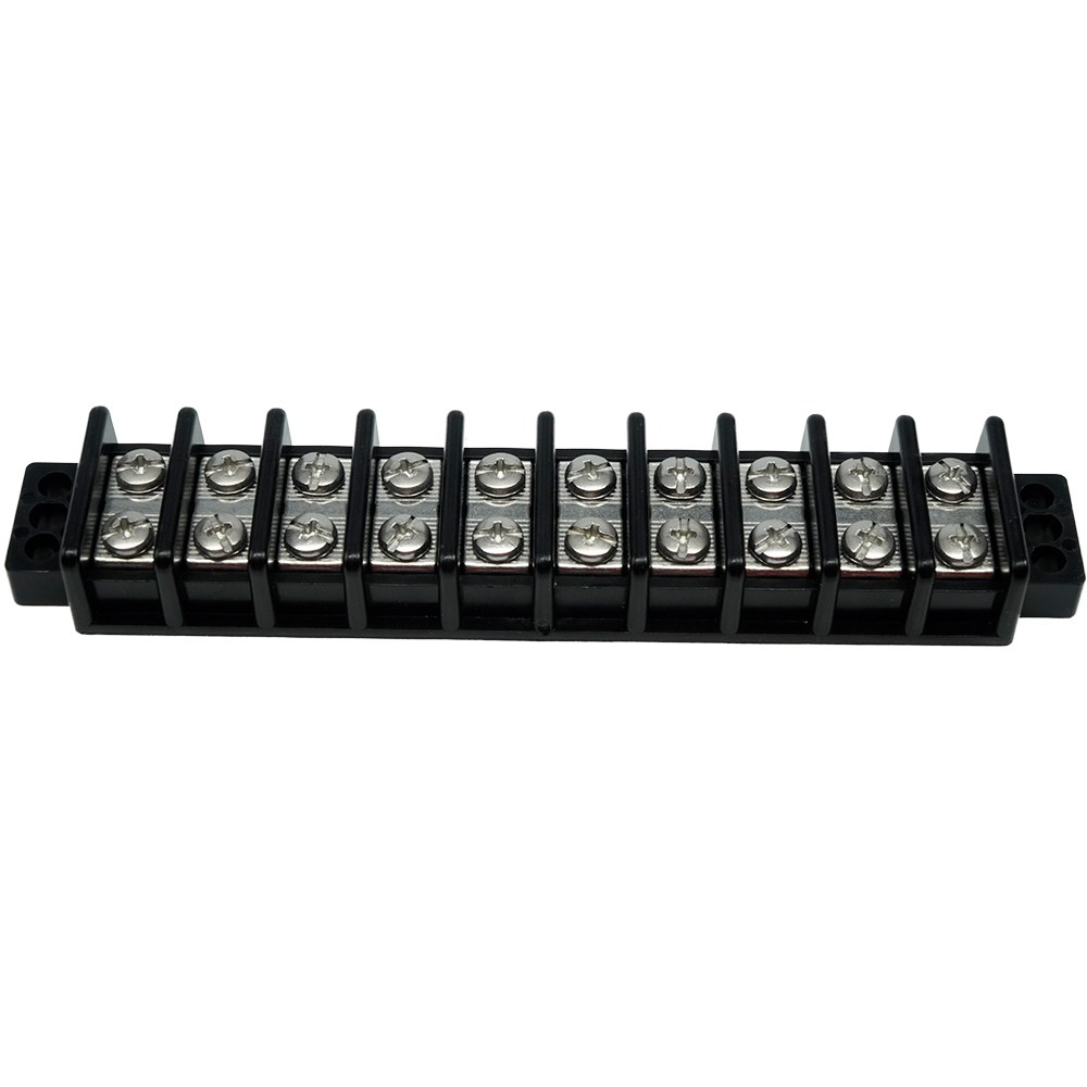 Egis Mobile Wire Terminal Block, 10 Circuit, Tin Plated Copper Connector, 30 Amp, 240 Volt AC/DC, 6.6 Inch Length X 1.3 Inch Width Wire – 2230-10