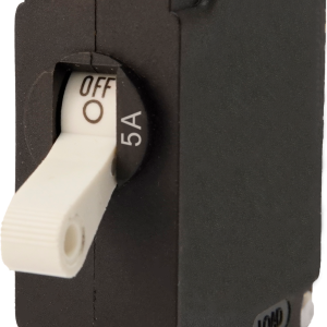 Egis Mobile Circuit Breaker, A Series, 5 Amp, Manual Reset, Single, 277 Volt AC/ 80 Volt DC, White, Single Pole Magnetic Hydraulic Type – 3201-05