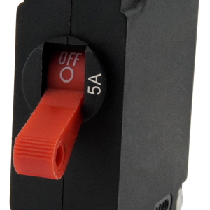 Egis Mobile Circuit Breaker, A Series, 5 Amp, Manual Reset, Single, 277 Volt AC/ 80 Volt DC, Red, Single Pole Magnetic Hydraulic Type – 3221-05