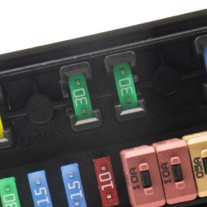 Egis Mobile Fuse Block, Mt Series, 250 Amps, With 12 Circuit Positions, Uses Atm/Mini Blade Style Fuses, With Protective Cover – 3412B