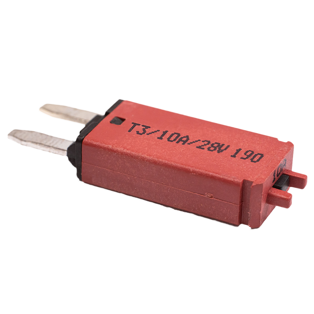 Egis Mobile Circuit Breaker, 10 Amp/ 28 Volt DC, Red Blades, For Mt Series Sealed Fuse Blocks, Manual Reset, Single – 472010
