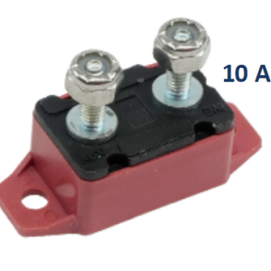 Egis Mobile Circuit Breaker, 10 Amp, Type 3 Manual Reset, Single, 28 Volt DC, Red, No 10-32 Stud Terminal – 4730-10