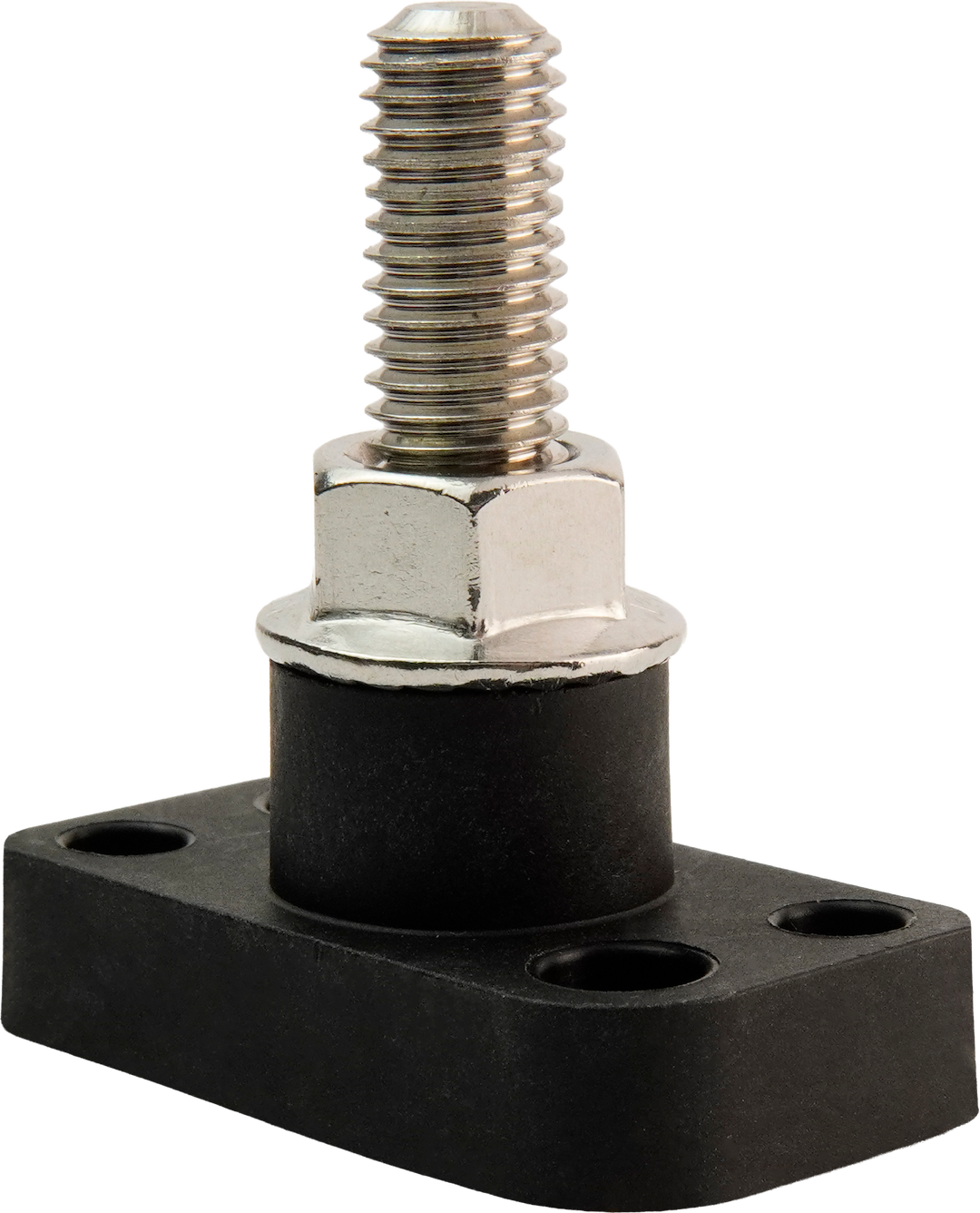 Egis Mobile Busbar Stud, 5/16 Inch Diameter, 80 Volt DC, 250 Amp, Stainless Steel Stud, Nylon Base, Single – 6012-04