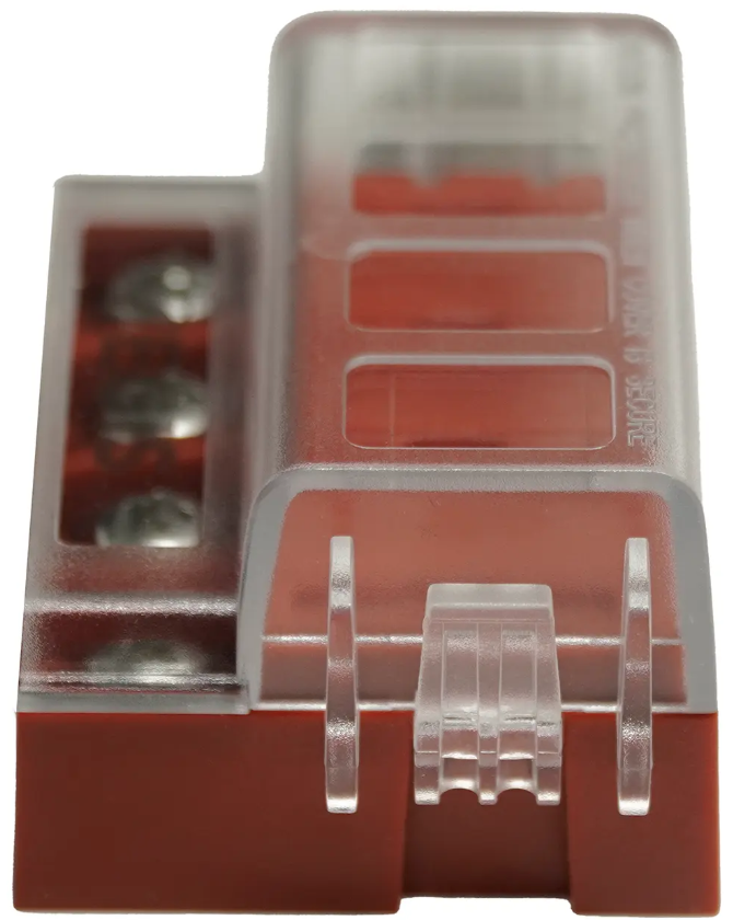 Egis Mobile Fuse Block, 60 Volt DC/ 100 Amp, IN-Line Type, With 4 Circuit Positions, Uses Ato Blade Style Fuses, With Protective Cover – 8023-04
