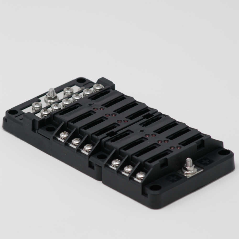 Egis Mobile Fuse Block, 36 Volt DC/ 30 Amp, IN-Line Type, With 12 Circuit Positions, Uses Ato/ Atc/ ATF Blade Style Fuses – 8026