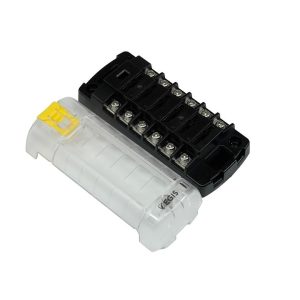 Egis Mobile Fuse Block, 40 Amp, With 6 Circuit Positions, Uses Ato Blade Style Fuses, With Protective Cover – 8037