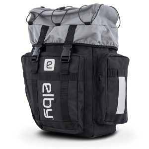 Elby Bikes Bicycle Pannier Bag, For Use with Elby Bicycle Rack, With Side Pocket, Zipper Closure, With Strap, Water Proof – E08151