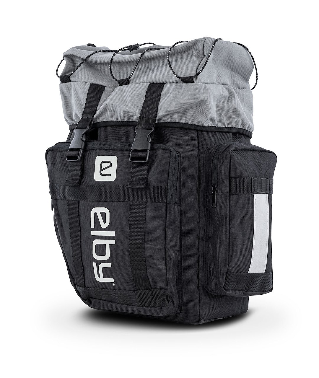 Elby Bikes Bicycle Pannier Bag, For Use with Elby Bicycle Rack, With Side Pocket, Zipper Closure, With Strap, Water Proof – E08151
