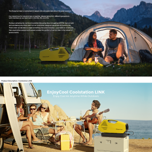 Enjoy Cool Air Conditioner, Link Series, Portable, 2380 Btu, Non Ducted, Yellow, 100 to 240 Volt AC/ 24 Volt DC – LFL-AC-YELLOW