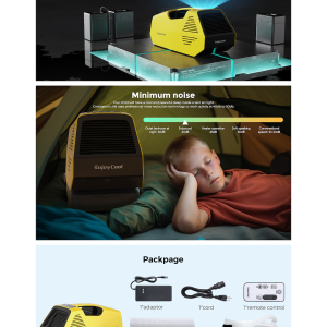 Enjoy Cool Air Conditioner, Link Series, Portable, 2380 Btu, Non Ducted, Yellow, 100 to 240 Volt AC/ 24 Volt DC – LFL-AC-YELLOW