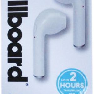 Esi Cases Headphones, Billboard, For Bluetooth Capable Cellphones/ Tablets/ Pcs, Bluetooth Wireless, 45 Mah Battery Per Bud, White, 2 Earbuds – BB1836