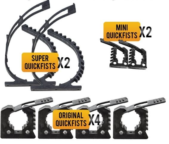 End of Road Cushion Clamp, Quick Fist ®, Used to Mount Tanks and Other Hand Tools, Loop Strap Clamp, Rubber – 90010