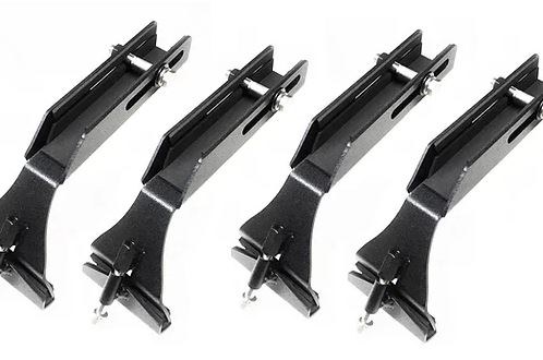 Exposed Rack Roof Rack, Click-IN, Powder Coated, Textured Black, Carbon Steel, With 2 Mid Bar/ Mounting Hardware – 8-00-9705-BK