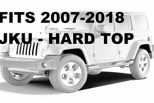 Exposed Rack Roof Rack Mounting Kit, For Use Convert Soft Top Package to a Hard Top Package with Solid Bars, Gutter Mount Brackets, Black – 8-00-9790