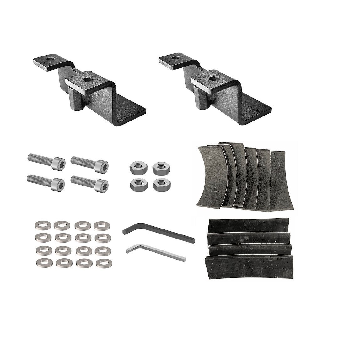 Exposed Rack Roof Rack Component, For Use with Exposed Rack Roof Racks, Sits 1.25 Inch to 2 Inch Above Rail, Brackets with Feet, Set of 2 – 8-00-9798