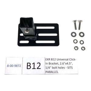 Exposed Rack Roof Rack Accessory Mounting Bracket, For Use with Exposed Rack Click-IN Cross Bars, Universal Bracket, 2.6 Inch X 4.5 Inch – 8-00-9872