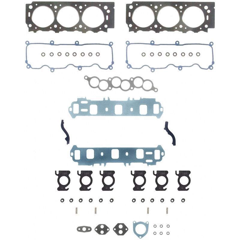 Fel-Pro Cylinder Head Gasket Kit, Head Bolts Not Included, Rubber Valve Cover Gasket and Premium Valve Stem Seals Included – HS 9885 PT-3