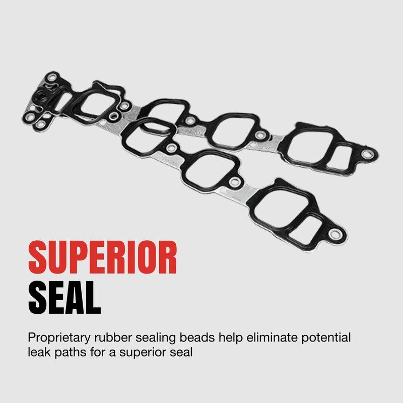 Fel-Pro Intake Manifold Gasket, Permadryplus ® Intake Manifold Gaskets Included, With Rubber End Seals, Upper Set Not Included – MS 98014 T