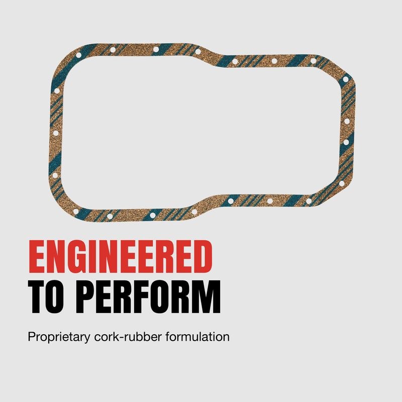 Fel-Pro Oil Pan Gasket, Permadryplus ®, Set, Permadryplus ® One-Piece Molded Rubber Gasket Included, Oil Pan Snap-Ups ® Included – OS 30214 T