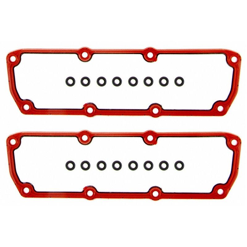 Fel-Pro Valve Cover Gasket, Permadry ® Molded Rubber Gaskets Included, With Stamped Cover and Grommets – VS 50513 R