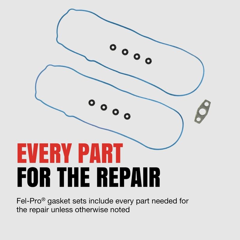 Fel-Pro Valve Cover Gasket, Permadry® Molded Rubber Valve Cover Gasket with Grommets and Spark Plug Tube Seals – VS 50807 R