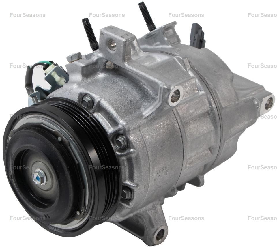 Four Seasons Air Conditioner Compressor, 12 Volt, 4.3 Inch Pulley Diameter, Nippondenso, 4 Groove, R-134A or R-1234YF Refrigerant – 178357