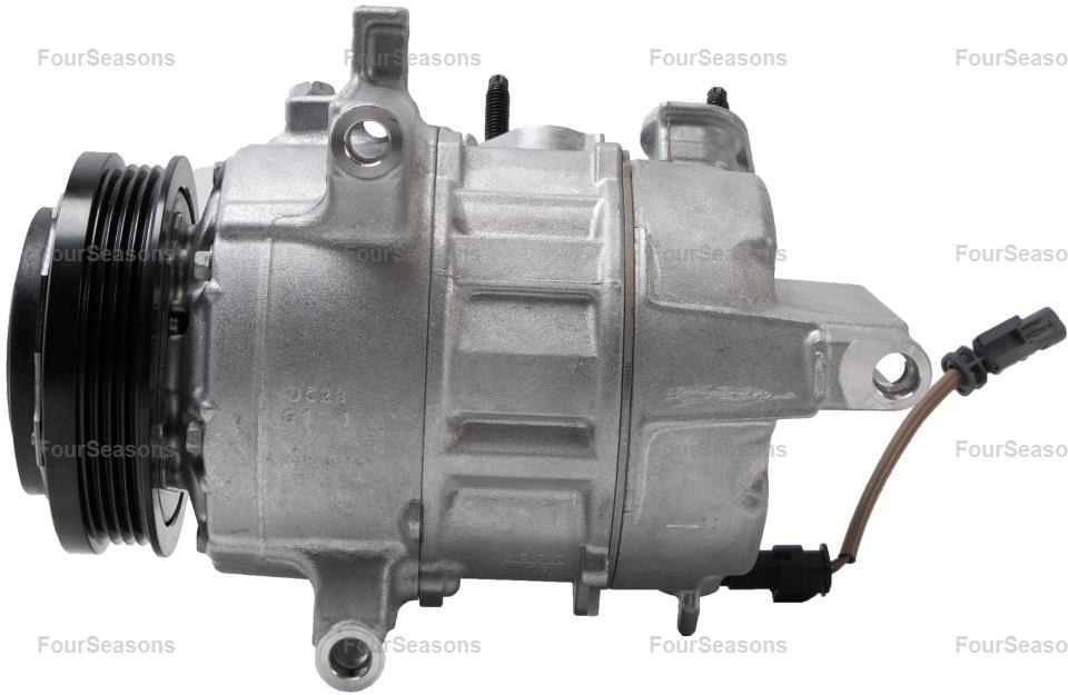 Four Seasons Air Conditioner Compressor, 12 Volt, 4.3 Inch Pulley Diameter, Nippondenso, 4 Groove, R-134A or R-1234YF Refrigerant – 178357