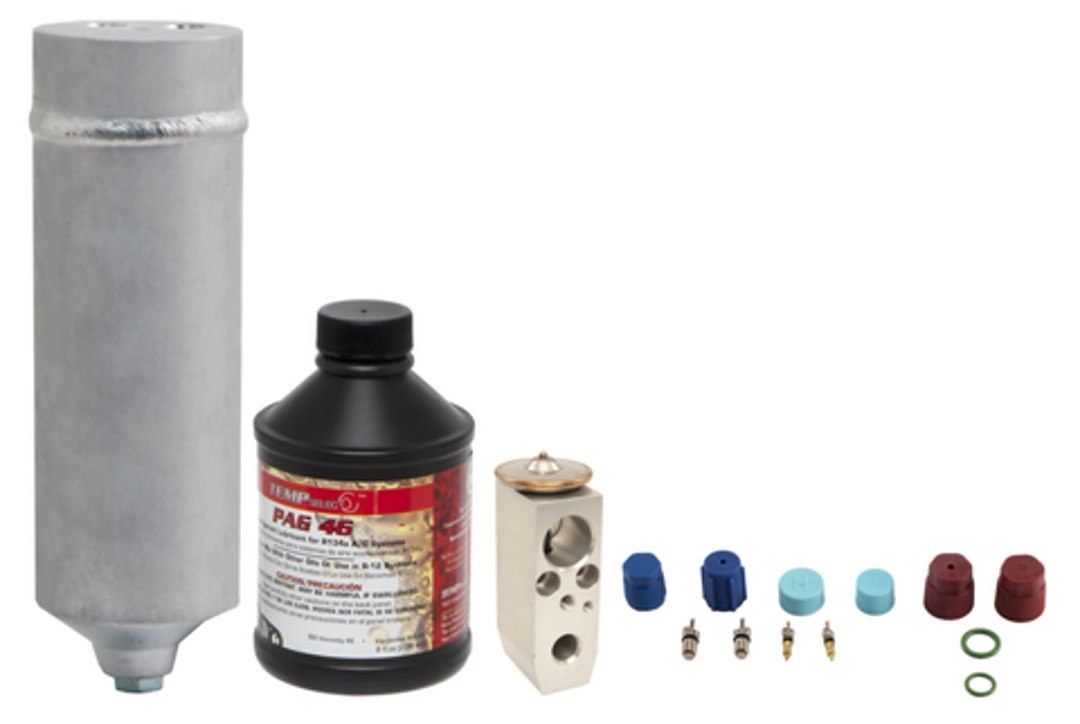 Four Seasons Air Conditioner Compressor Installation Kit, With Filter Drier/ Expansion Valve/ Compressor Oil/ Cap and Valve Kit – 20178SK