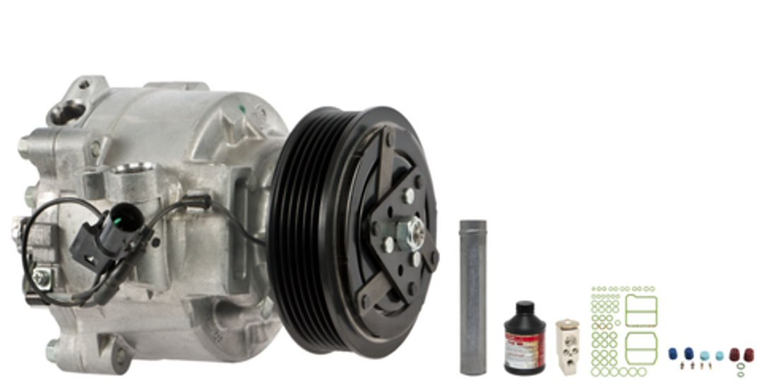 Four Seasons Air Conditioner Compressor, With Filter Drier/ Expansion Valve/ Oil/ O-Rings – 6506NK