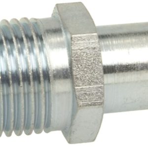 Four Seasons Adapter Fitting, 5/8 Inch Hose to 1/2 Inch Ntp, Straight Fitting with Hex Fitting, Bare Natural Steel, Single – 84732