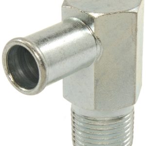 Four Seasons Adapter Fitting, 5/8 Inch Hose to 1/2 NPT, 90 Degree Heater Fitting, Bare Natural Steel, Single – 84776