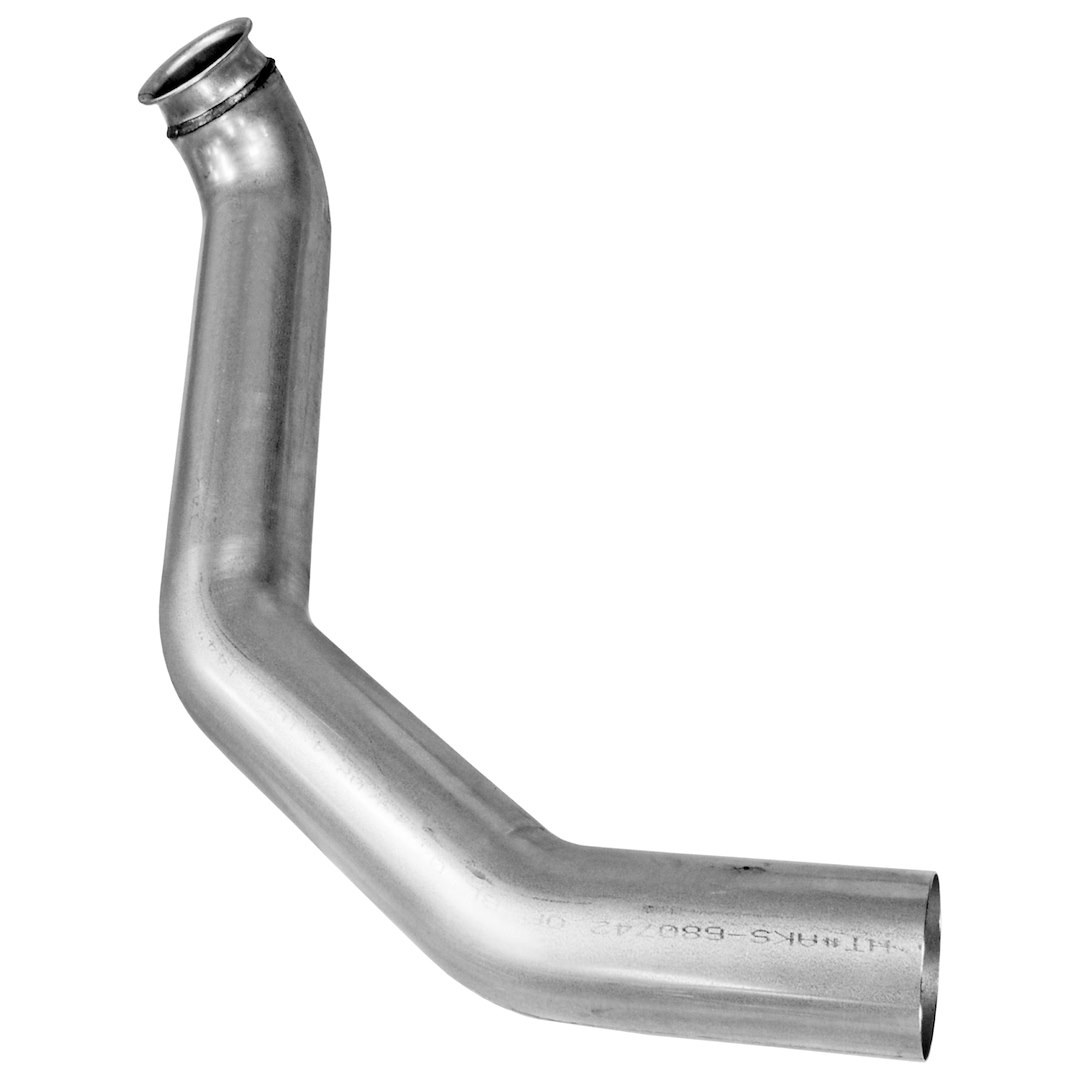 Flowmaster Turbocharger Down Pipe, 4 Inch Diameter, Aluminized Steel, With Flanged Inlet/Slip Fit Outlet, Without Oxygen Sensor Bung – 1078
